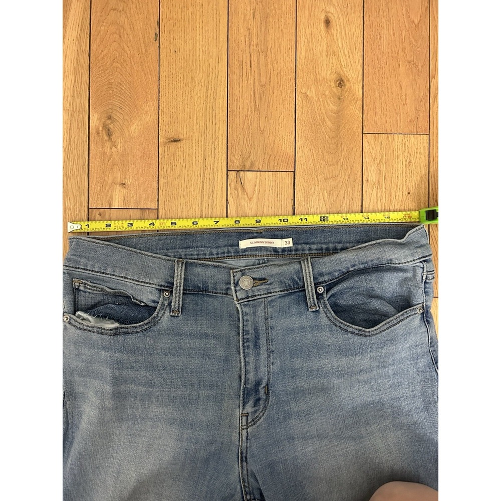 Levi's Slimming Skinny Blue Denim Jeans‎ Size 33 - Picture 9 of 9